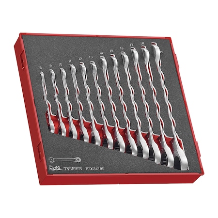 Teng Tools TED6512RS - 12 Piece Ratchet Wrench Set in EVA Tray TED6512RS